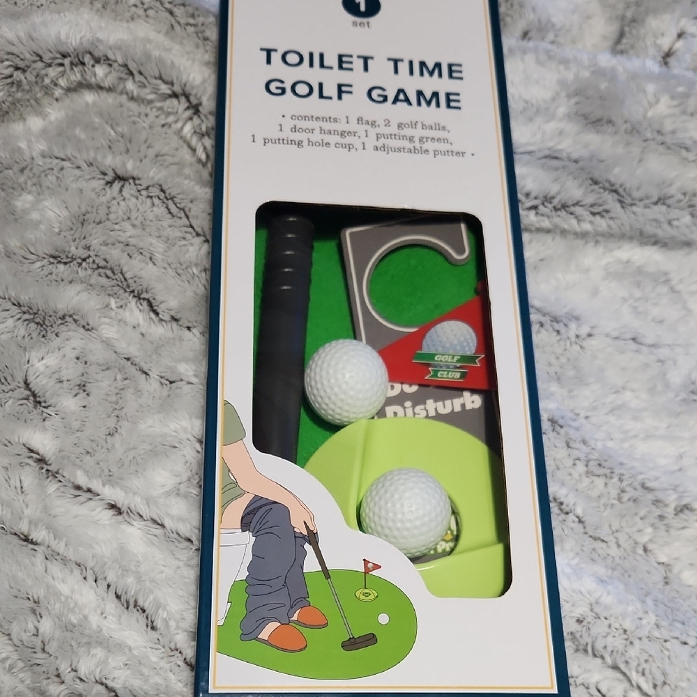 Toilet Time Golf Game Set - Black and Green